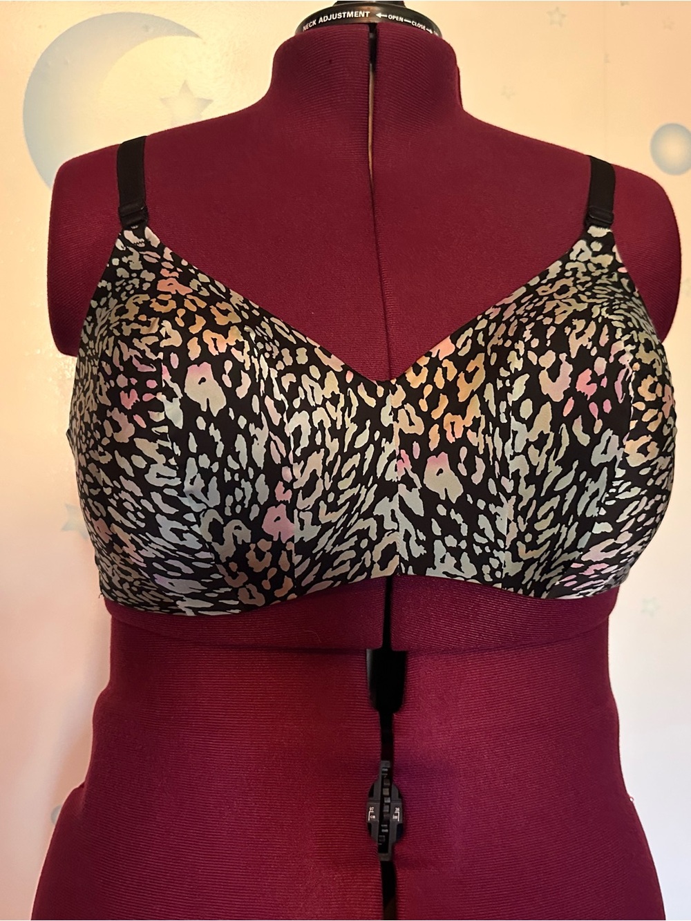 Torrid Curve Wire-free lightly lined Black Multicolor Printed Bra